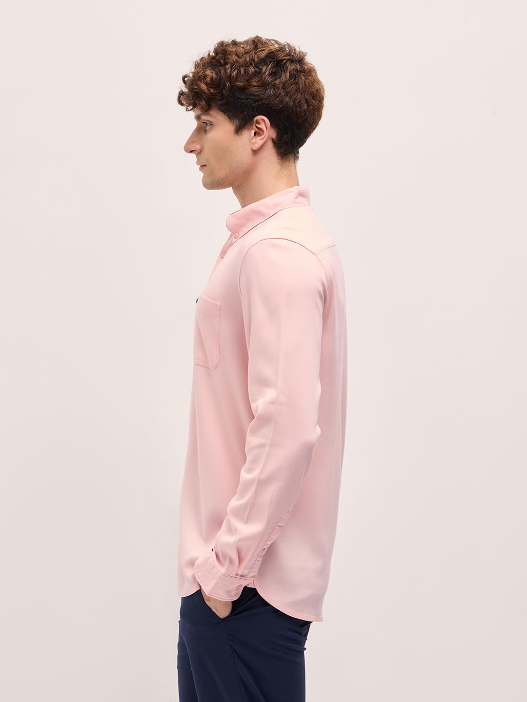 THE BEAR HOUSE Men's Solid Slim Fit Shirt 1