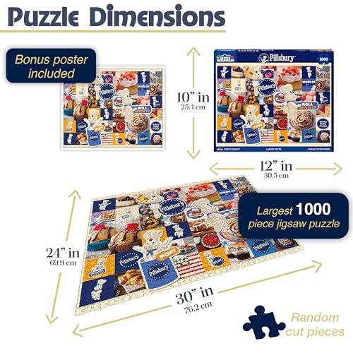 Rompecabezas White Mountain de 1000 piezas Cuadro Nostálgico de Postres - 24"x30" - Pillsbury miniatura 2
