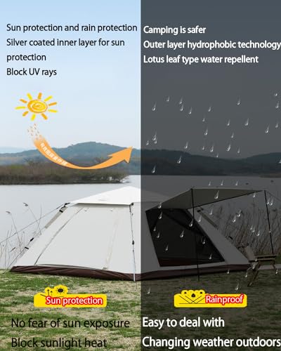 Carpa automática JSWHYBD para camping 5-8 personas miniatura 5