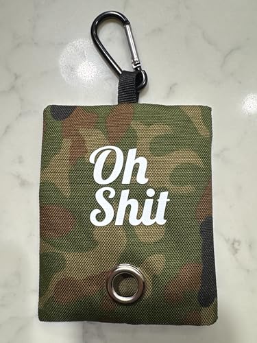 Image of Funny Novelty Dog Waste Bag Dispenser - Oh Shit (Camo)