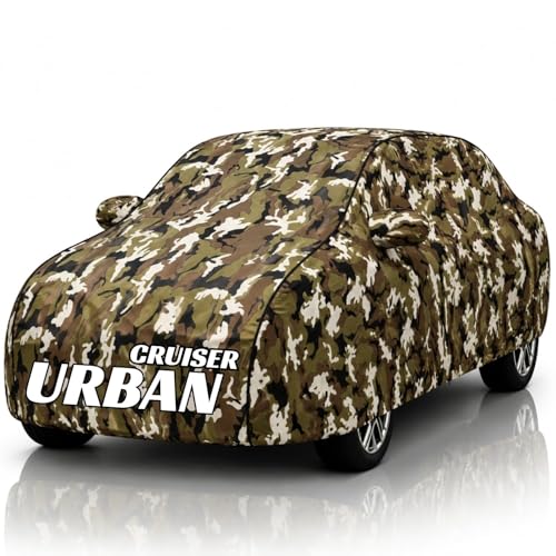 Image of Safe-Cars New Jungle 100% Waterproof Urban Cruiser Car Cover | Polyester Car Body Cover for Rain & Sun | UV Protection, Dustproof, Scratch Resistant, Windproof, Heat Resistant, Custom Fit