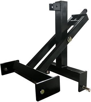 Titan Attachments 3 Point Scissor Lift Fits Category 1 Tractors, Material Handling Lift for Raising, Lowering & Extending Hay Bales to Stack