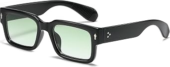 Rectangle Sunglasses for Women Men Retro Chunky Sun Glasses