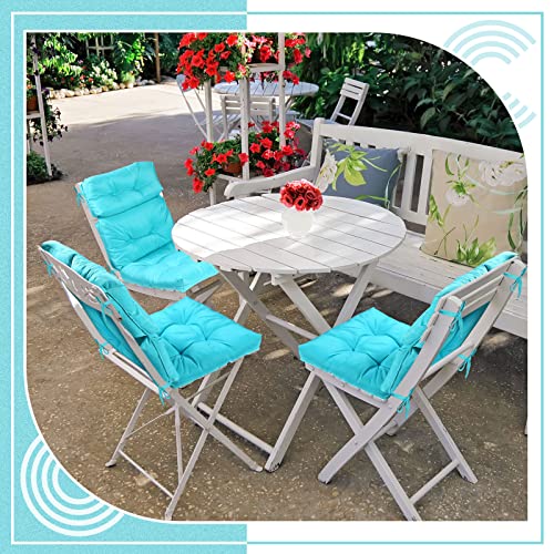 2 Pack High Back Patio Chair Cushion Indoor Outdoor Seat Back Chair Cushions Tufted Patio Chair Cushions Waterproof Rocking Chair Pads All Weather Replacement Cushions For Outdoor Furniture (Blue) #TOP6