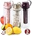  Fruit Infuser Water Bottle 3-pk 25 Oz Unique Fun and Healthy Motivational Infusion Rod Reusable Infused Sports Bottle For Kids and Adults Minimize Sugar- Multi Soft Color Set-BPA Free By  Herevin