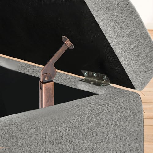 T Tulead Spring Lid Support Box Lid Stay Support Iron Hinge Support Light Duty Spring Hinges Left+Right, with Screws, for Cabinet, Box - Thumbnail 5