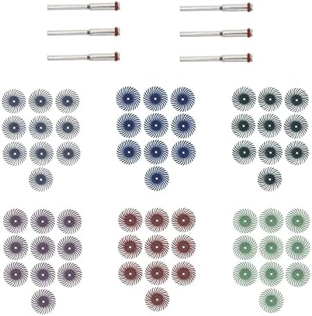 ATOZS Bristle Disc Kit with 60PCS 1 Inch Bristle Disc Wheel Brushes Abrasive Brush Tool