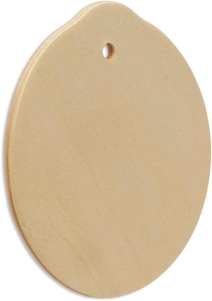 Christmas Ornaments to Decorate, Round, Flat, 2-1/2 inch, Pack of 100 Wood Blank Ornaments for Christmas Crafts and Year-Round Crafting, by Woodpeckers