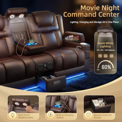 Hirah Motion Loveseat with Console product image