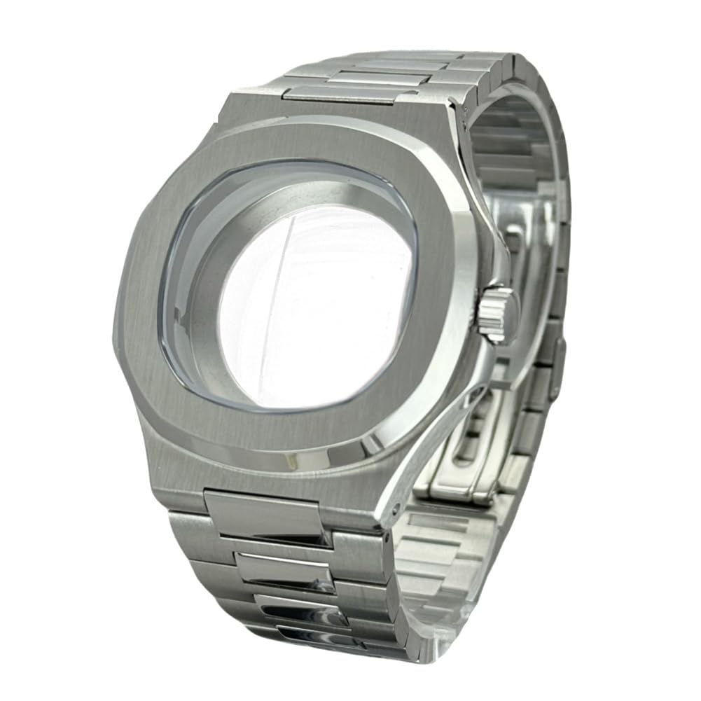 Sostituzione Dei Pezzi di Ricambio per NH34, NH35, NH36 Orologio Movimento 4r35 - Cassa Quadrata In Acciaio 316L, Bracciale In Vetro