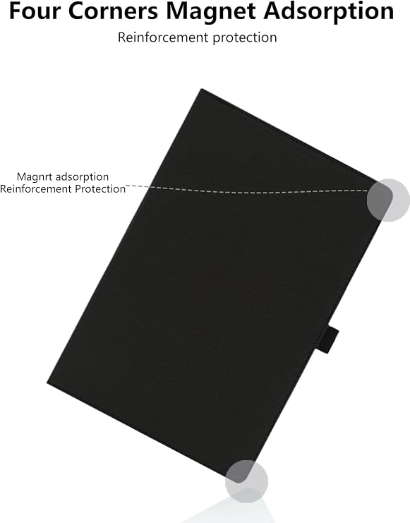 Case for BOOX Tablet Tab X C 13.3 inch Tablet – PU Leather Folio Cover with Folding Stand,toergy Hand Strap & Pencil Holder, Black