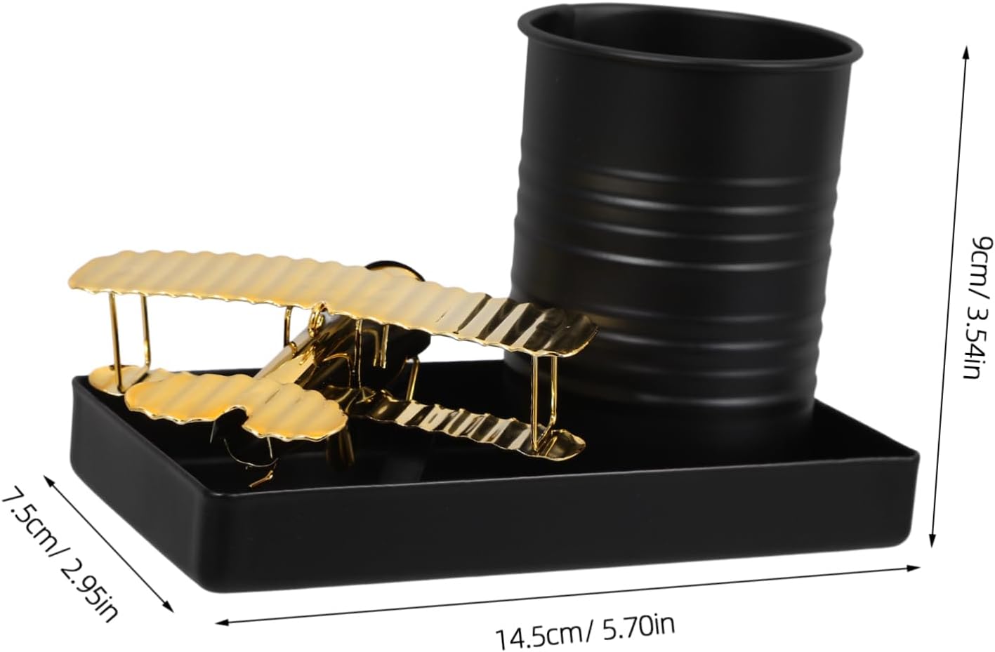 Creative Metal Airplane Model Pen Holder Unique Desk Organizer for Convenient Pen Storage Spacious Iron Pencil Container Aesthetic Office Accessory for Home School image 2