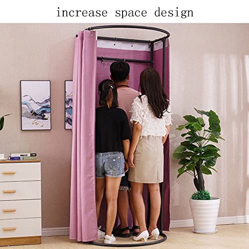 Cabine d'essayage mobile et portable de couleur violette pour magasin - 3