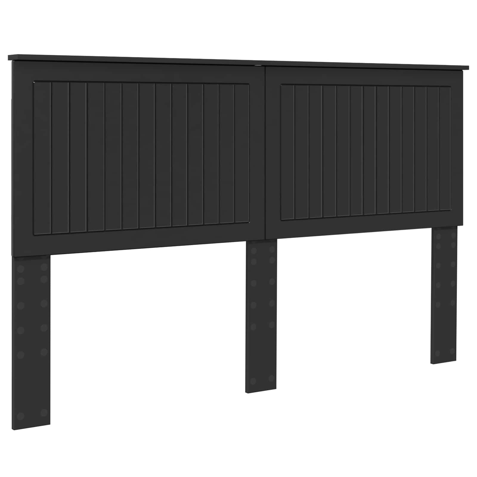 vidaXL Tête de lit Chêne Noir 160 cm Bois d'ingénierie, Accents élégants pour Chambre, Accessoire déco Moderne, Coin Sommeil stylé, Design Contemporain