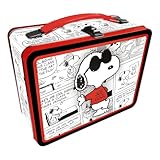 AQUARIUS Peanuts Joe Cool Vintage Fun Box - Sturdy Tin Storage with Plastic...