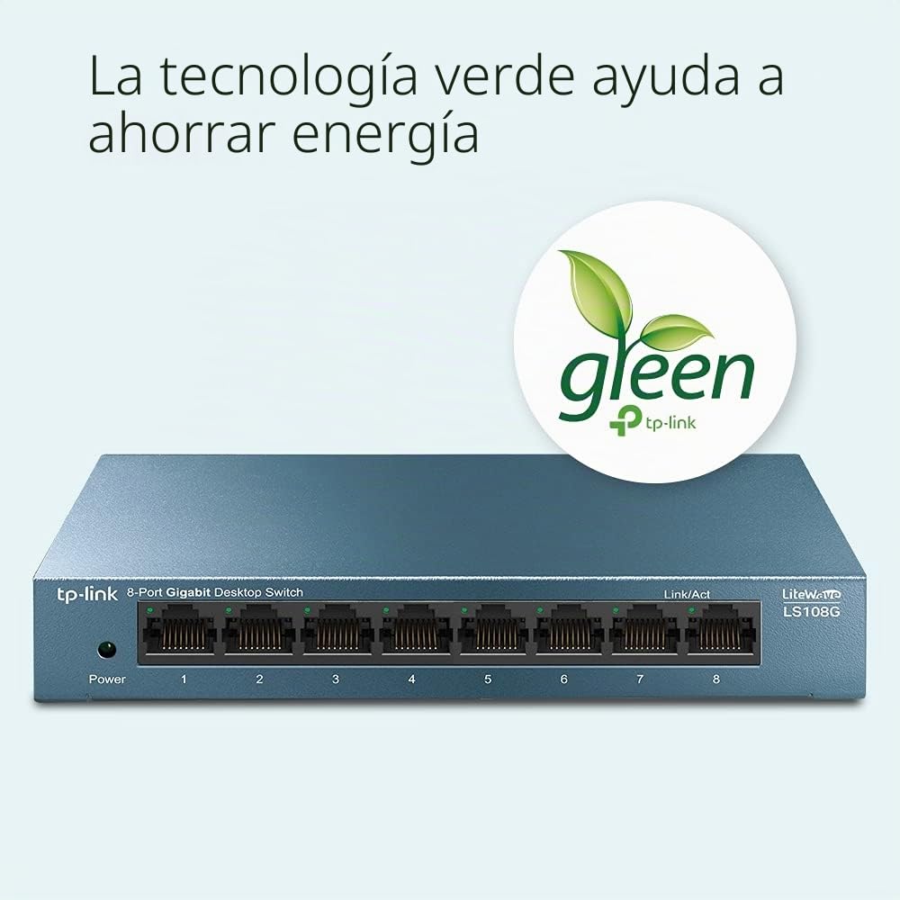 TP-Link LS108G Switch 8 Puertos Gigabit Ethernet con Carcasa Metálica