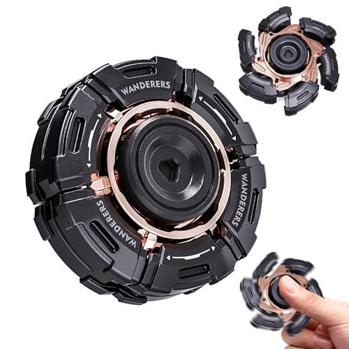 Fidget Spinner Metall Anti Stress Spielzeug für Erwachsene - Premium Zinklegierung Kreisel mit Haptischem Feedback & Magnetischer Transformation, R188 Lager, EDC Gadget Geschenke für Männer