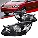 Carpartsinnovate For 03-08 Toyota Corolla CE LE S JDM Replacement Black Clear Headlights Lamps