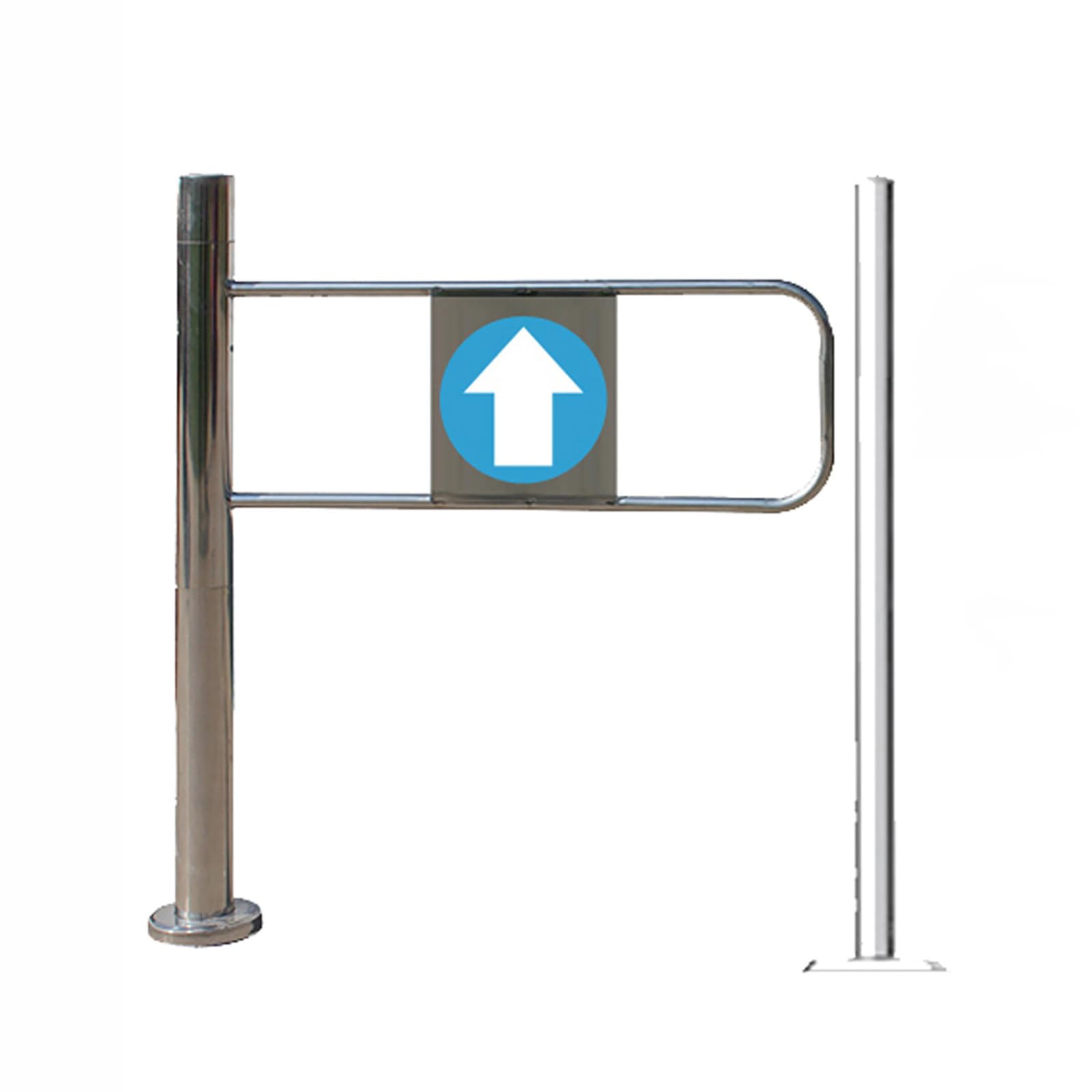 Générique Portillon de sécurité Robuste en Acier Inoxydable pour entrée de supermarché, Porte d'accès Commerciale, barrière Durable pour Magasin et bibliothèque (60 × 97 cm, Gauche)