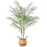 MOSADE Artificial Paradise Palm Tree 3 Feet Tall Fake Palm Plant with Adjustable Handmade Seagrass B