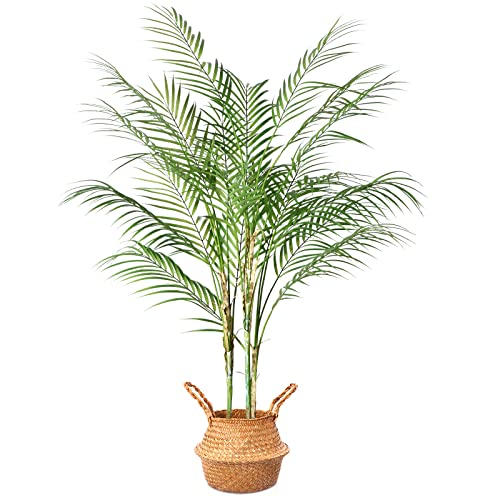 Mosade Artificial Paradise Palm Tree 3 Feet Tall Fake Palm Plant With Adjustable Handmade Seagrass Basket,Perfect Faux Tree For Home Indoor Outdoor Office Patio Porch Bedroom Bathroom Gift #TOP15