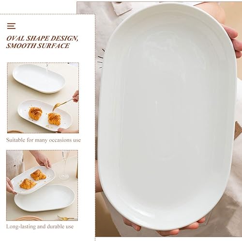 Miniatura 7 de Bandeja de sushi Bandeja blanca Bandeja para pasteles Bandeja de aperitivos Bandeja redonda para fregadero de cocina Bandeja de refrigerio Servidor