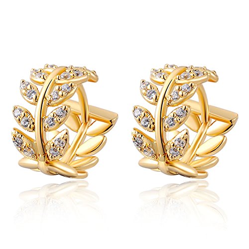 Willow leaf earrings 14 k gold