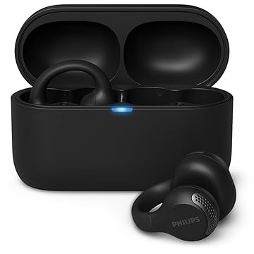 PHILIPS, Fone de Ouvido Sem Fio TWS, TAQ2000BK/00, Bluetooth, Design Aberto Ear-Clip, Com Microfone, Até 28 horas de bateria, iPX4, Preto