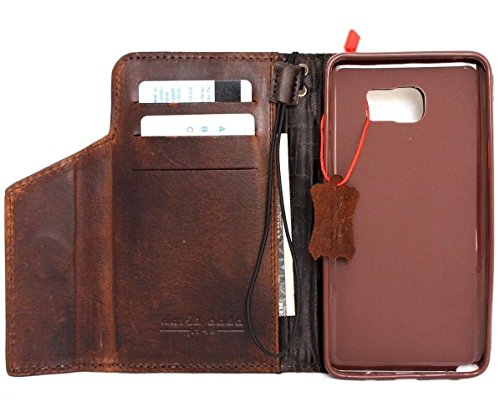 Genuine Vintage Leather Case For Samsung Galaxy Note 5 Book Pro Wallet Handmade Magnet Cover Brown Retro #TOP1