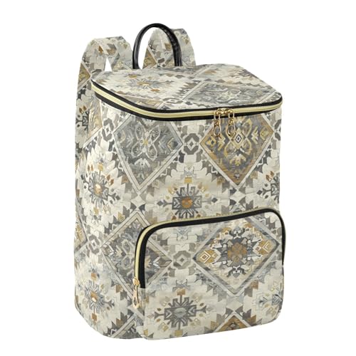 KLL Classical Boho Brown Backpack for Women Stylish Multipurpose College Bookbag Daypack for Shopping Sports Travel2