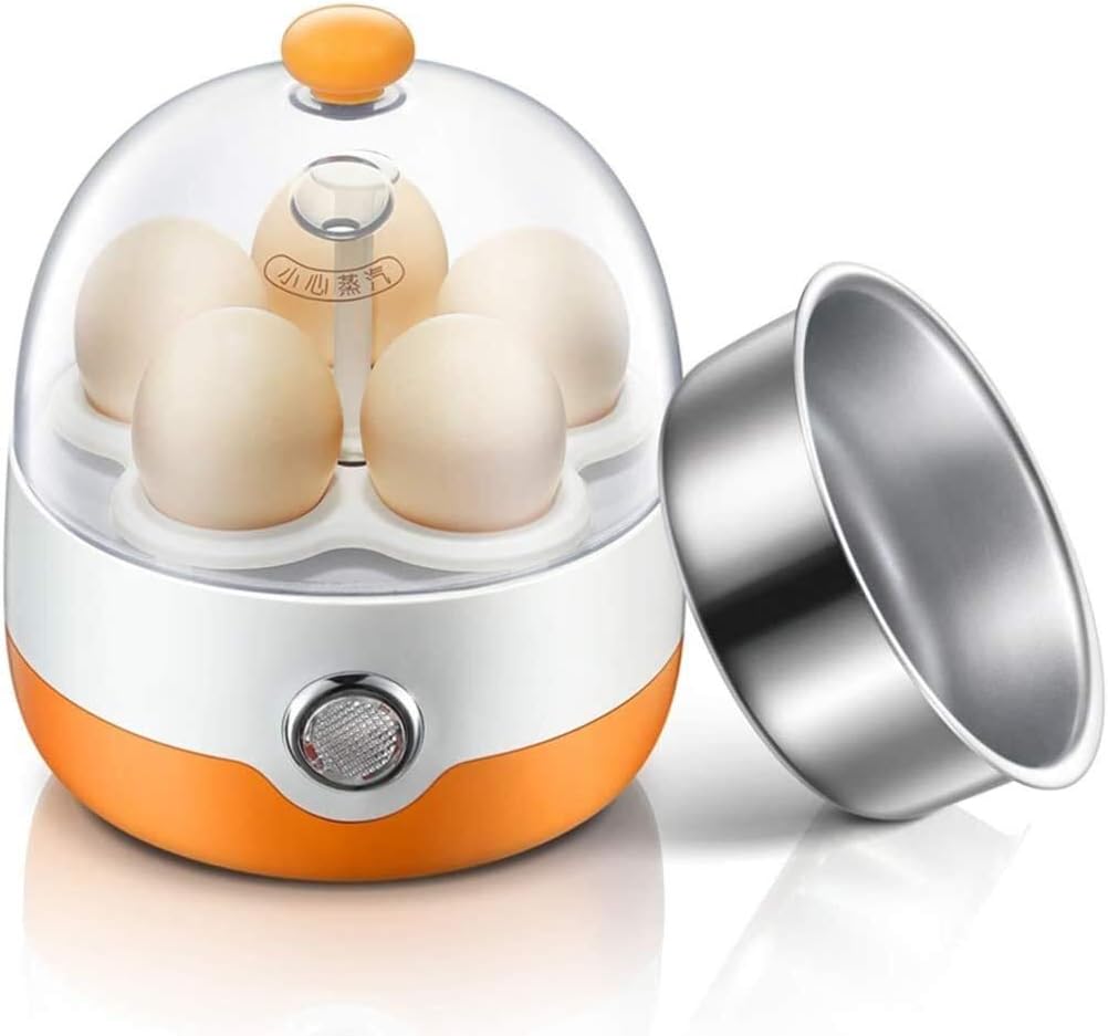 Electric Egg Boiler Multifunctional Electric Egg Boiler Food Cooking Steamer Automatic Steamed Eggs Cooker Poacher Heating Breakfast Machine (Color : Orange) (Orange)