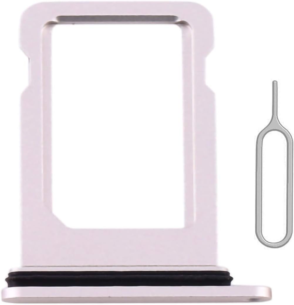 SIM Card Tray Holder Slot Replacement for iPhone 12 (Black) with Waterproof Rubber Ring and Eject Pin (Single Sim Version)