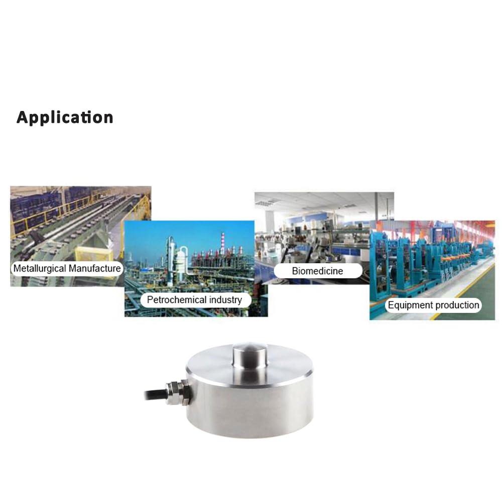 ATO 5 Ton Compression Load Cell, Stainless Steel Button Load Cell, High-Precision Weight & Force Sensor for Platform Scales, Truck Scales, Automation & Industrial Measurement (5 ton)
