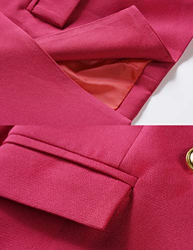 Women's Slim Solid Color 6 Button Petite Blazers2