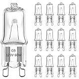 G9 Bulb, 12 Pack G9 Halogen Light Bulbs 2 Pin Base...