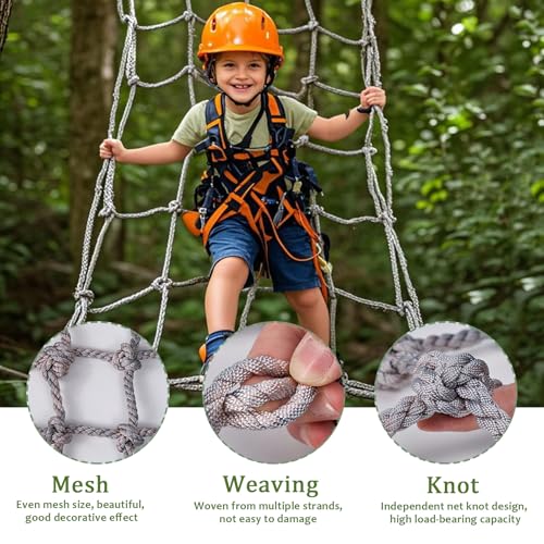 Red de Escalada para niños, Red Segura para Casas en árboles y Parques Infantiles, Accesorio Duradero para la diversión al Aire Libre, Equipo de Seguridad para Escalada Seguro para niños.
