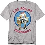 Popfunk Breaking Bad Los Pollos T-Shirt & Stickers (XL, Grey)