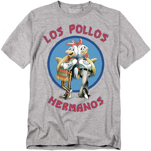 Breaking Bad Los Pollos T Shirt & Stickers (Large) Gray