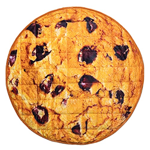 Heart Cove Kids Weighted Blanket 4Lbs, 48" Circular, Polyester Fleece, Chocolate Chip Cookie Pattern, Toddler Heavy Blanket For Calming, Children Lap Throw, Gift For Boys And Girls #TOP26