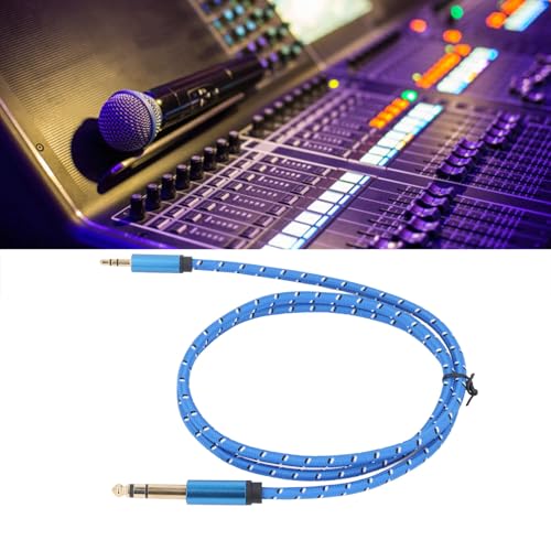 Cable estéreo 3.5mm a 6.35mm de 2.01 m azul miniatura 2