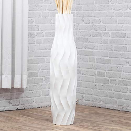 Jarrones Grandes Blancos de Suelo Marca LEEWADEE