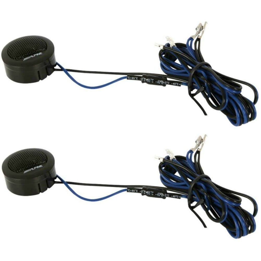 1 Alpine SXE-1750S Kit de 2 vías 6,5" 16,5 cm Altavoces 45 Watt RMS 280 Watt MAX con Woofer, Tweeter de Puerta de Coche, Kit de par con Accesorios gratuitos y Adhesivos Personalizados