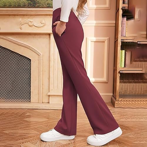 Girls Dress Pants High Stretch Comfortable Kids Formal Casual Trousers with Pockets for School Outdoor Activities2