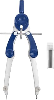 M&G Professional Metal Geometry Compass, 12.20 Inch Maximum Diameter, Lockable Distance Includes Extra Lead, Ideal for Drafting & Drawing