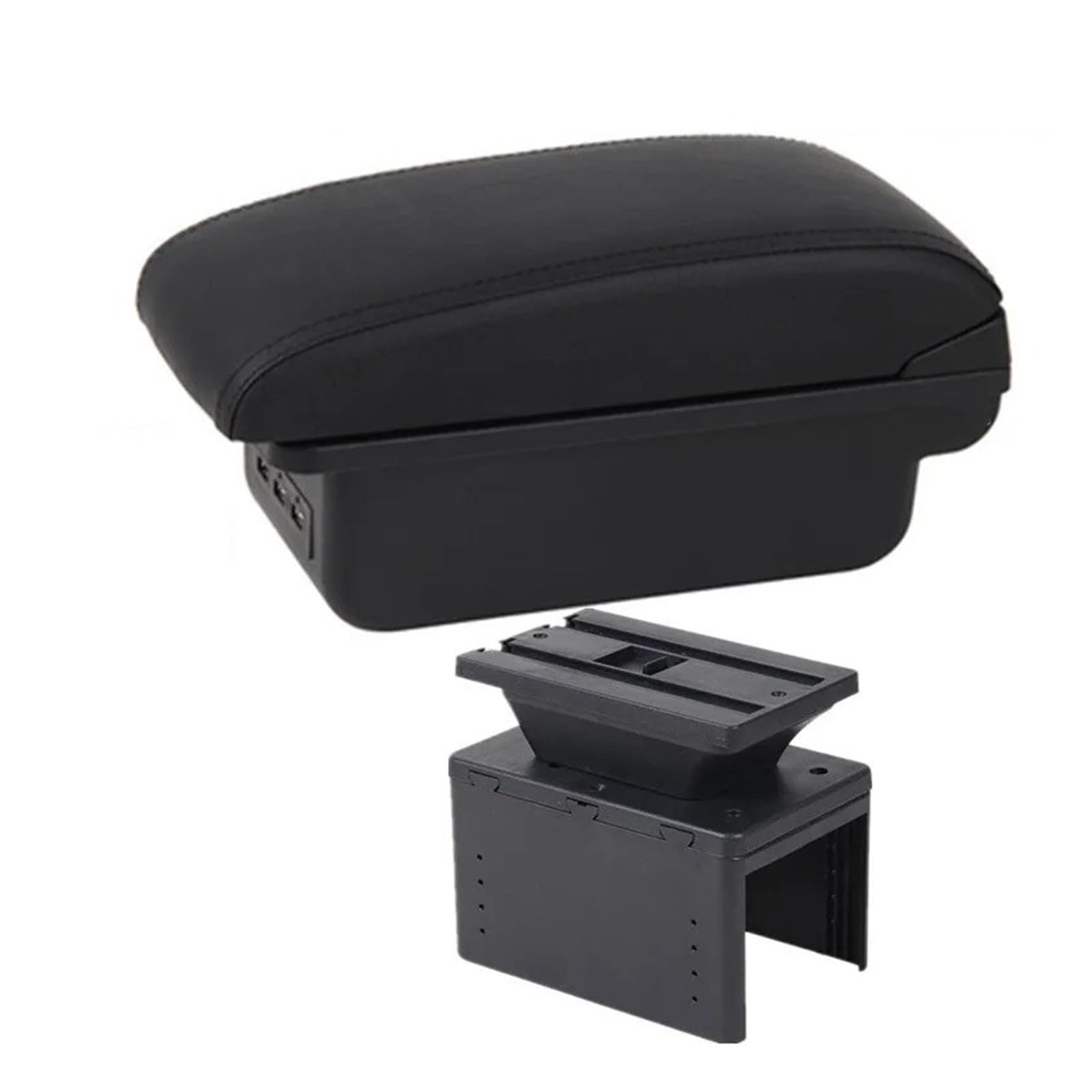 Udhqajc B2 Black Line 3Usb Universal Armrest Model Car Box Central Storage Retrofit Parts Increase Relieve Fatigue Accessories Car Centre Console Armrest Box