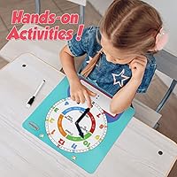 Amazon.com: Magnetic Writable Dry Erase Learning Clock | Clock for Kids ...