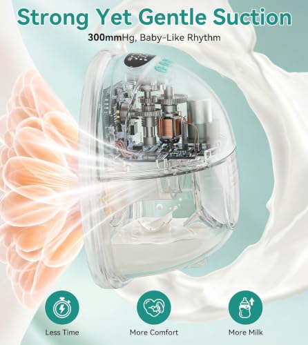Image of NCVI Wearable Breast Pump for Moms, <42dB for Office HomeTravel (Green)