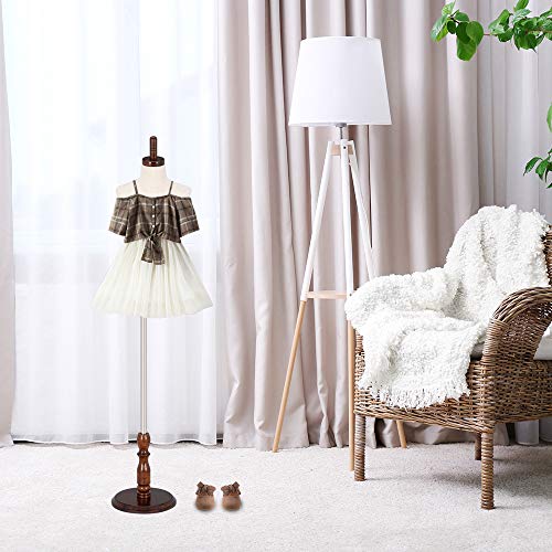 Bonnlo Upgraded Kid Dress Form, 5-6 Years Old, 7-8 Years Old, Toddler Mannequin Torse With Adjustable Rubber Wood Stand For Dress Jewelry Display (7-8 Years Old) #TOP1