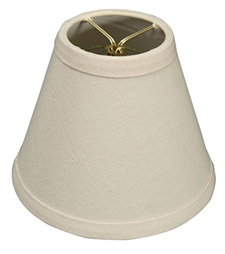 Royal Designs, Inc. CS-997-6LNEG Hardback Empire Chandelier Shade with Trim, 3 x 6 x 5, Linen Eggshell