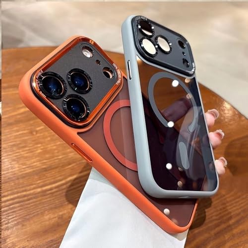 Coque de protection magnétique iPhone 11 12 13 14 Pro Max Plus avec objectif métal